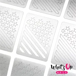 American Flag Stencils, 2 ark, (24 stk) Whats Up Nails